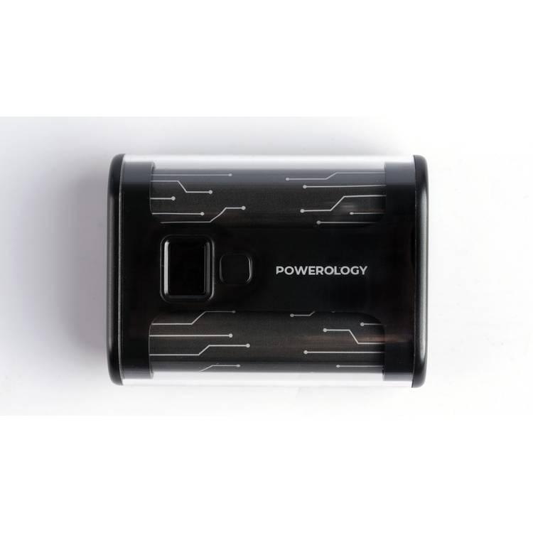 Powerology Crystalline Series Powerbank 10000mAh PD 35W - أسود