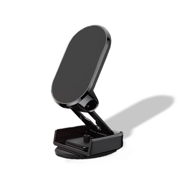 حامل الهاتف المغناطيسي Porodo Dashboard N50x6 مع لوحة معدنية - أسود