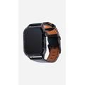 Porodo Lenox Smart Watch 1.91  Wide Touch Screen with Black Leather Strap - Black