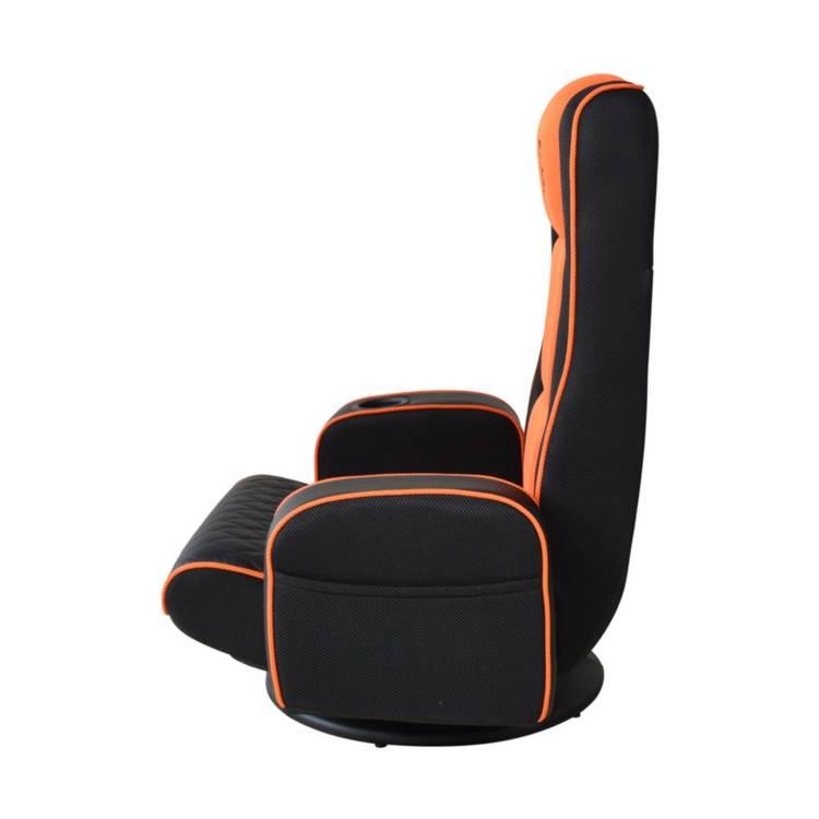 Porodo Gaming Chair With Footrest , Black-Orange, PDX514