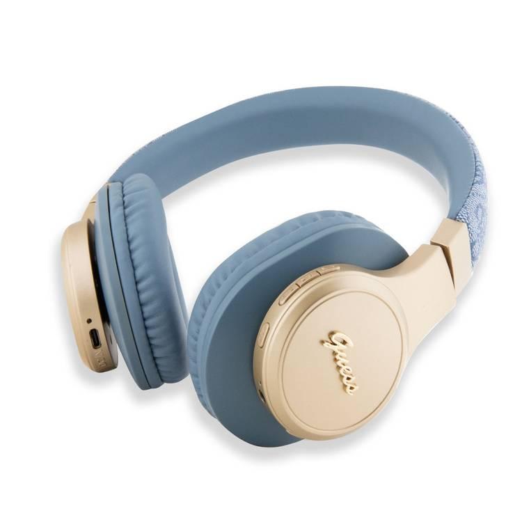 Guess Bluetooth Headphone Sound 4G Leather With Script Metal Logo - Over-Ear