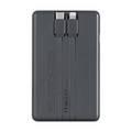 Porodo 10000mAh Power Bank with Built-in Type-C and Lightning Cables  - Black - 10000 mAh