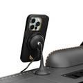 Levelo iPhone 15 Pro Max For Morphix Cuero Gripstand Case - Black