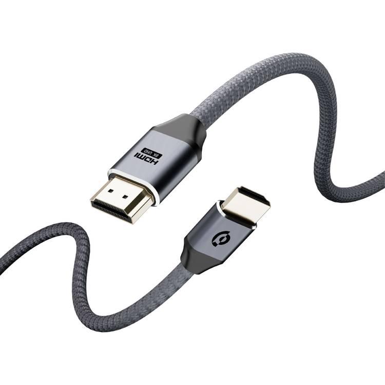 Powerology 8K HDMI to HDMI Braided Cable 2M - Grey - رمادي