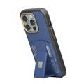 Levelo iPhone 15 Pro For Morphix Gripstand Case With Cardholder - Blue