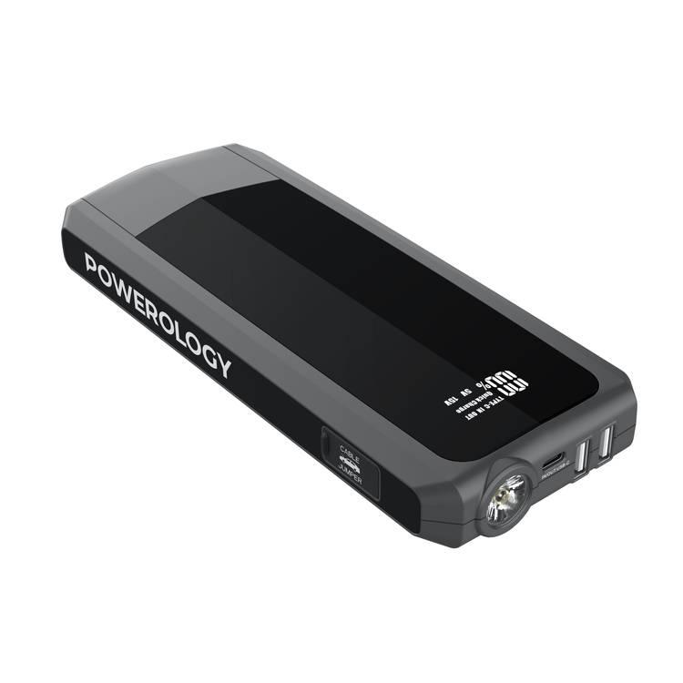Order Powerology Black 16000mAh Power Bank PD18W QC3.0 with Emergency 12V  Jump Starter Now in UAE