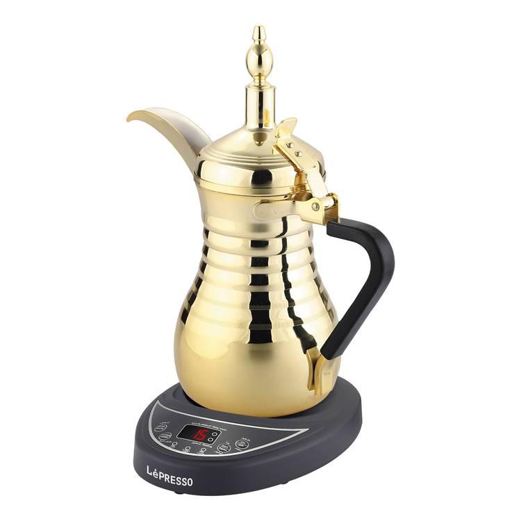 دلة القهوة العربية والشاي الكهربائية من ليبرسو 800 واط 0.75 لتر - ذهب