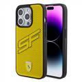 Ferrari iPhone 15 Pro For Gripstand Case with Perforated Pattern - Yellow