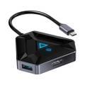 Porodo Gaming 6in1 USB-C Hub Type-C PD 100W HDMI USB SD MicroSD - أسود
