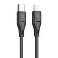 Porodo 20W+QC USB A+C Charger UK with C-Lightning 1.2M Cable  - Black