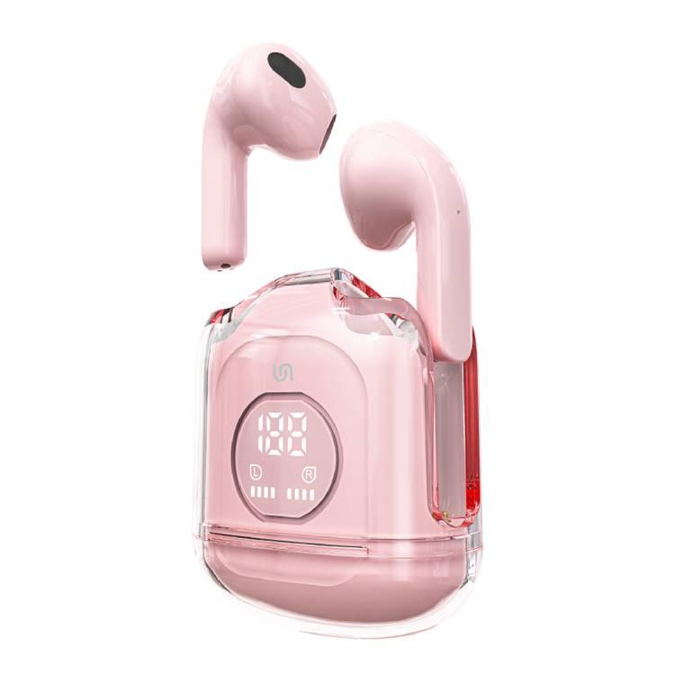 Porodo Soundtec Lucid True Wireless with Display and Intelligent Touch Control - Pink