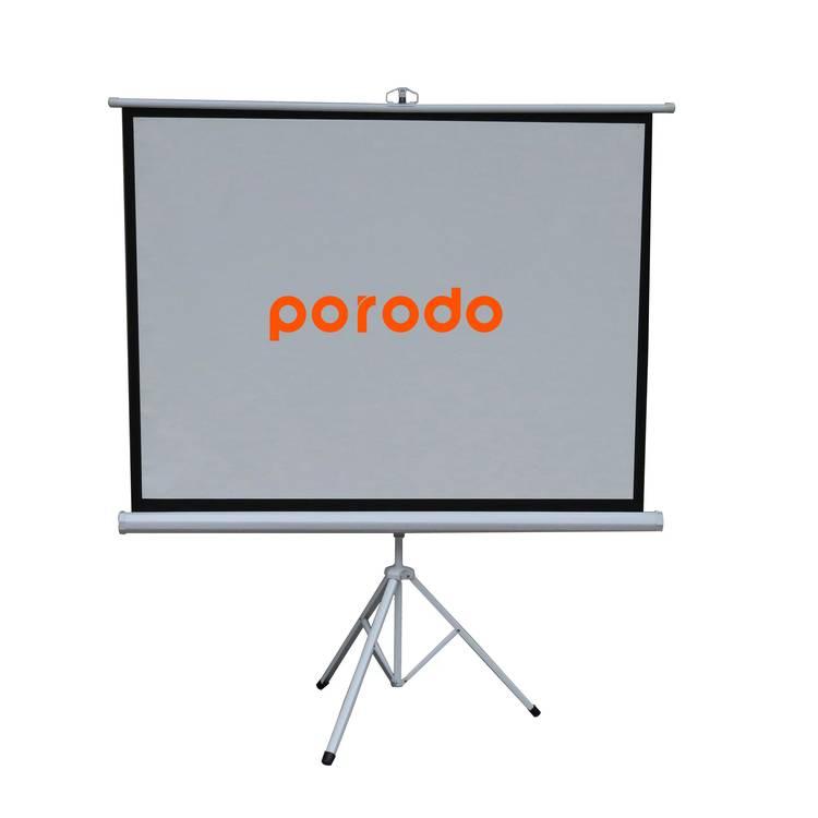 شاشة عرض بورودو 100 بوصة مع حامل ثلاثي الأرجل - أبيض