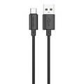 Porodo Blue Charging Cable with USB-A To Type-C Connector, Fast Charging and Data Transfer - Black - 1.2M