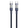 Porodo Fast Charging Cable with USB-C to USB-C Connector, PD100W, and Transparent Head  - Blue - 1.2M