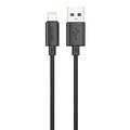 Porodo Blue Cable with USB-A To Lightning Connector, Fast Charge, and Data Transfer  - Black - 1.2M