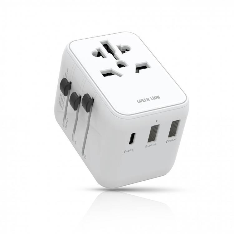 Green Lion 20W PD Universal Travel Adapter - White