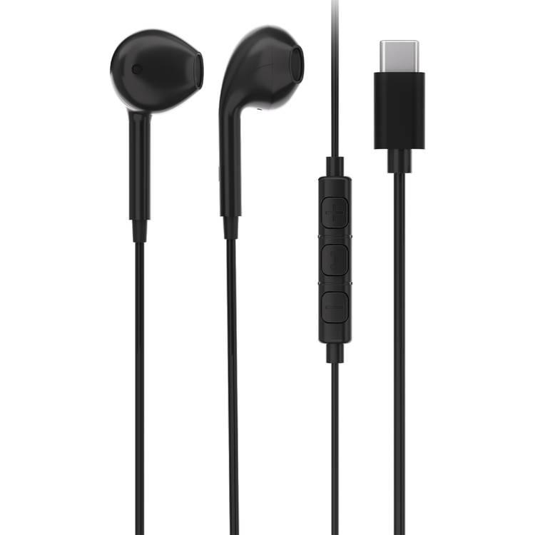 Powerology Stereo USB-C Earphones  - Black