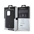 Mercedes-Benz iPhone 15 Pro For Smooth Genuine Leather Case - Black