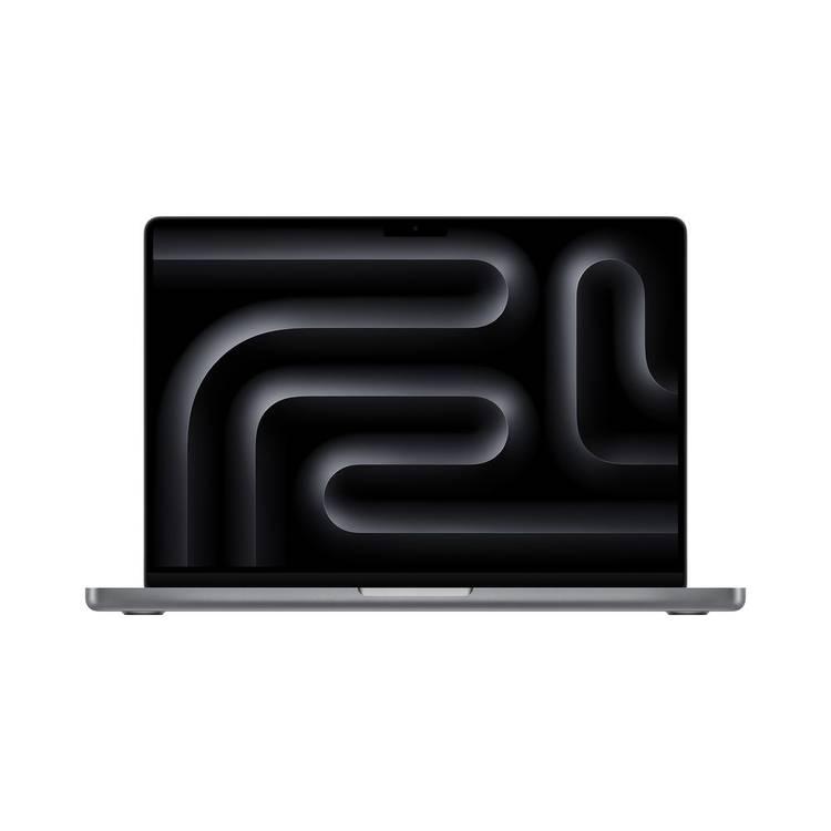 وحدة المعالجة المركزية 8 النواة ووحدة معالجة الرسومات 10 النواة Apple شريحة MacBook Pro M3 مقاس 14 بوصة / 8 جيجابايت / 1 تيرابايت SSD - رمادي فضائي