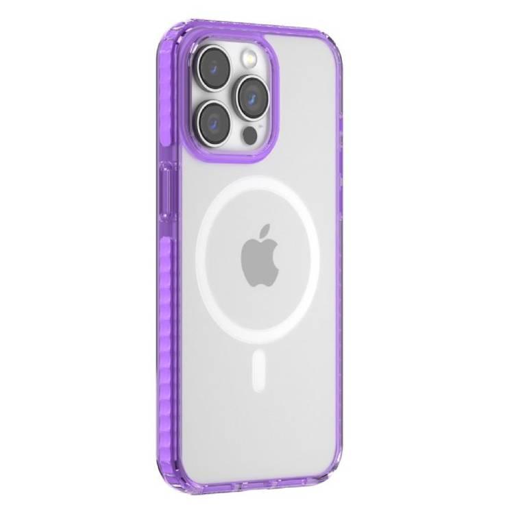 Devia iPhone 15 Pro For Guardian Series Magnetic Shockproof Case - Clear/Purple