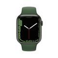 ساعة ابل سيريز 7 مع هيكل من الألومنيوم باللون الأخضر وسوار رياضي باللون الأخضر البرسيم [نظام تحديد المواقع 45 ملم]