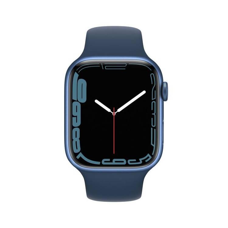 Apple Watch Series 7 [GPS + Cellular 41mm] with Blue Aluminum Case & Abyss Blue Sport Band