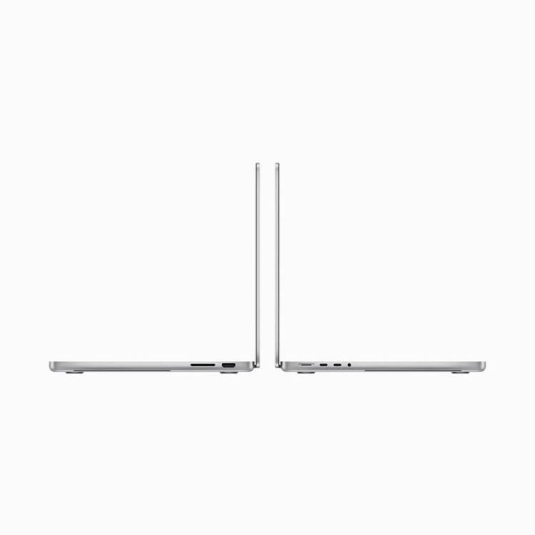 شريحة Apple MacBook Pro M3 مقاس 14 بوصة مع وحدة معالجة مركزية 8 نواة ووحدة معالجة رسومات 10 نواة / 8 جيجابايت / 512 جيجابايت SSD (الإنجليزية) - رمادي فلكي - فضة