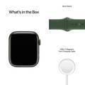 ساعة Apple Watch Series 7 [نظام تحديد المواقع + شبكة خلوية مقاس 41 ملم] مع هيكل من الألومنيوم باللون الأخضر وسوار رياضي باللون الأخضر البرسيم