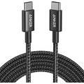 Anker 322 USB-C to USB-C Cable [Braided] 6ft | Black