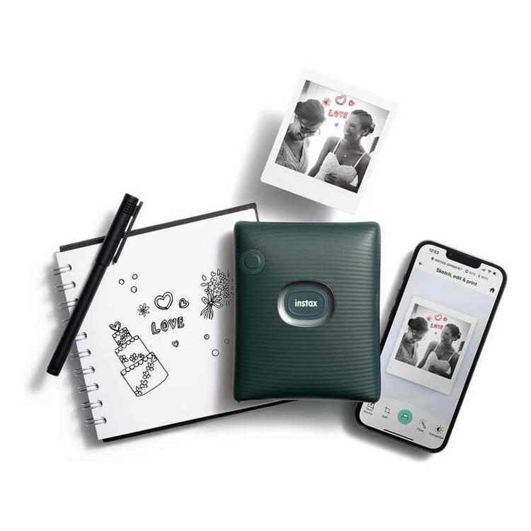 طابعة إنستاكس فوجي فيلم سكوير لينك للهواتف الذكية  - منتصف الليل الأخضر