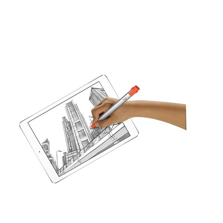 قلم Logitech Crayon (Lightning) الرقمي لجهاز iPad (جميع موديلات 2018 والإصدارات الأحدث) - برتقالي