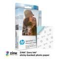 20 ورقة من ورق الصور HP Sprocket 2X3 Premium Zink اللاصق من الخلف - أبيض