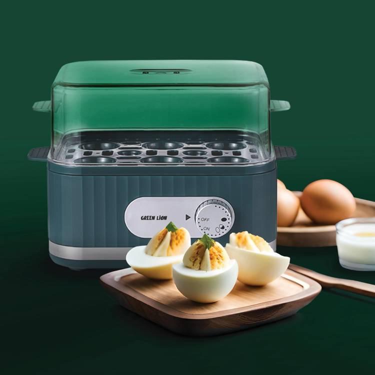 جهاز طهي البيض الذكي من جرين ليون بقوة 400 وات - أخضر