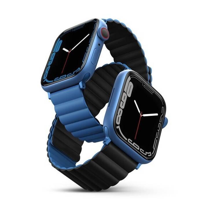 حزام ساعة أبل المغناطيسي ذو الوجهين من يونيك ريفيكس - أزرق غامق