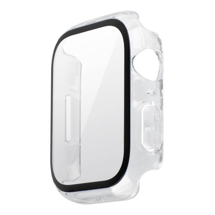 حافظة Uniq Legion مع حماية شاشة من الزجاج المقوى 9H لساعة Apple - صافي - 45 ملم