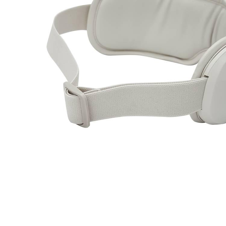 جهاز تدليك Porodo Eye Wellness مصنوع من قماش صديق للبشرة وضغط ساخن - أبيض