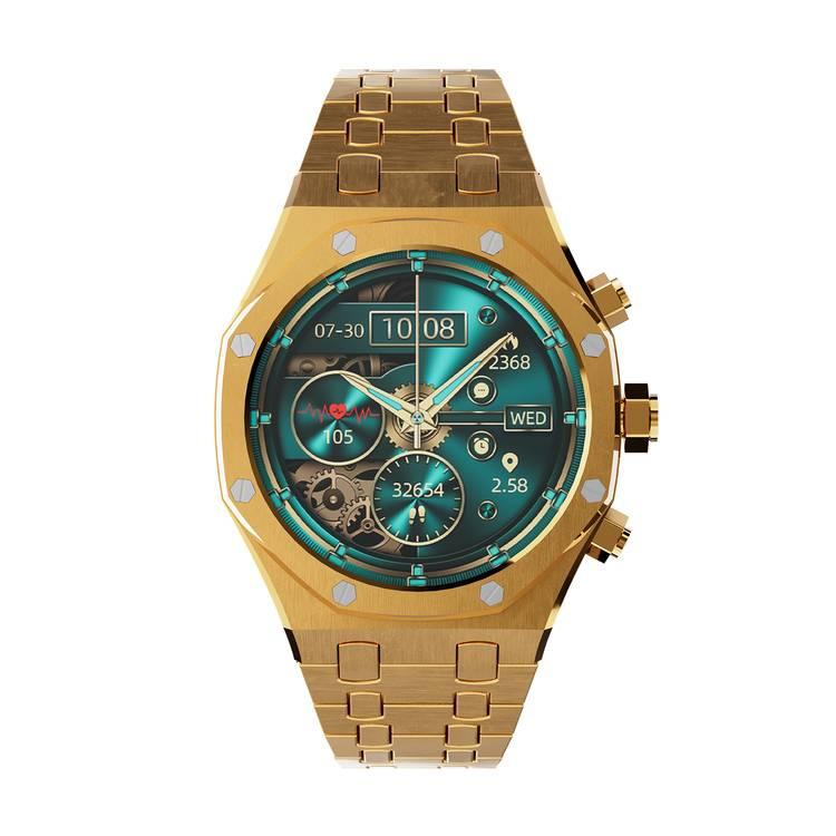 Porodo Cristallo AP Amoled Display Smart Watch - Gold - 49mm Display