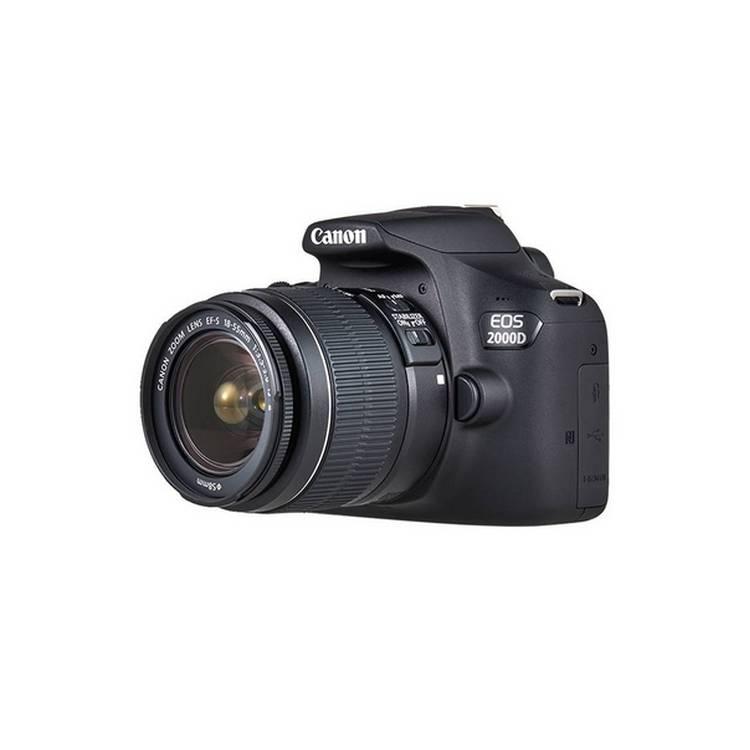 كاميرا Canon EOS 2000D DSLR EFS DC III Black Kit + عدسة EF 50 مم 1.8 STM (حزمة) - أسود