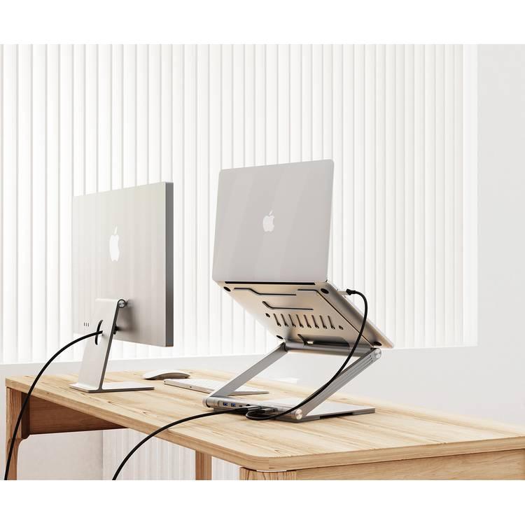 Levelo Aero Link Magnetic Design Laptop Stand - Silver