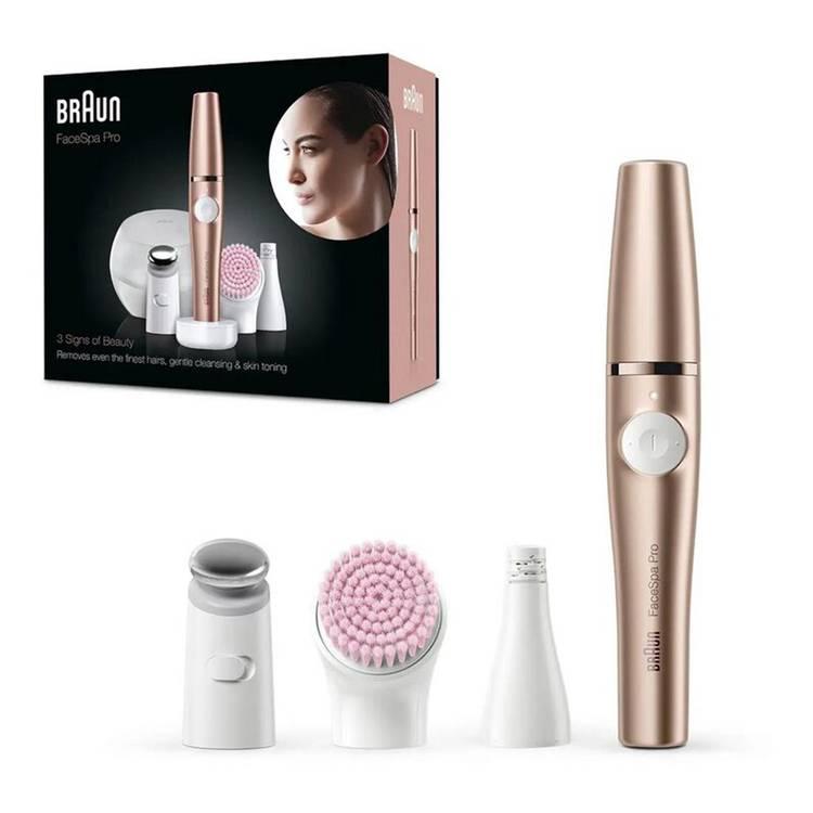 Braun FaceSpa Pro 921 3-in-1 beauty device for epilation, cleaning and care  - Rose Gold