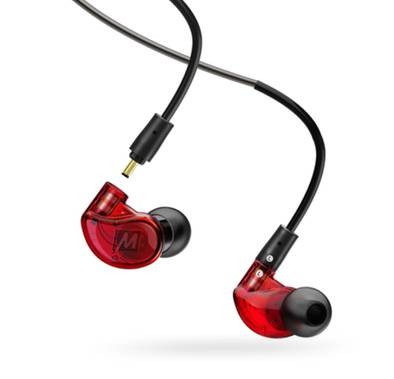 مي اوديو ام ٦ برو الجيل الثاني من سماعات المراقبة داخل الأذن سماعات الرأس السلكية + حزمة كومبو لاسلكية: تتضمن كبل صوت ستيريو ومحول صوت بلوتوث (أحمر)