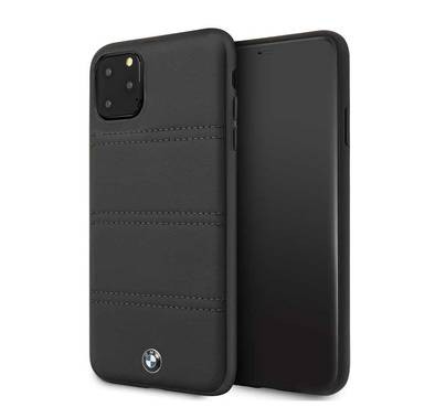 CG Mobile BMW Hard Case Leather Horizontal Lines Compatible For iPhone 11 Pro Max (6.5") Officially Licensed, Shock Resistant, Scratches