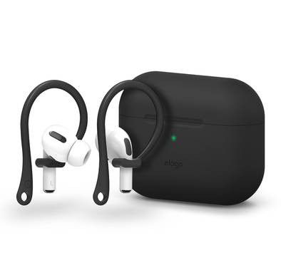 Elago Premier Pack # 2 Compatible for AirPods Pro ( Case / Earhooks ) Anti-Scratch, 360 Protection Case & Earhooks Suitable for Running, Cycling, Working Out at The Gym, & Other Fitness Activities, Wireless Charging Compatibility Silicone Cover