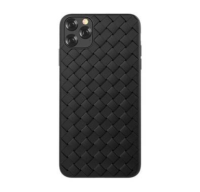 Devia Woven Pattern Design Soft Case Compatible with iPhone 11 Pro 5.8" - Maximum Screen Size Protection, Soft Material, Double Layered Design, Camera Protection - Black