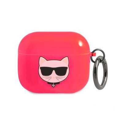 Karl Lagerfeld TPU Choupette Fluo Case for Apple Airpods 3 - Pink