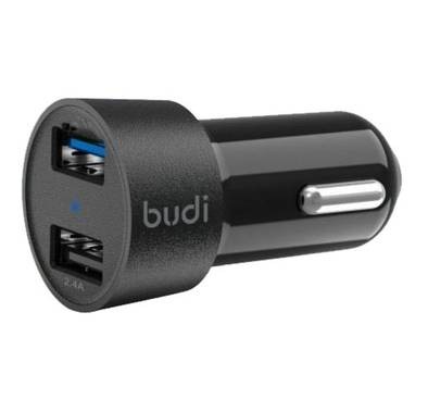 Budi Car Charger + Cable 24W - Black