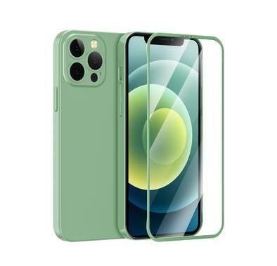 Green Lion Carcasa 360° Plus Phone Case with HD Glass for iPhone 13 Pro Max (6.7) - Light Green