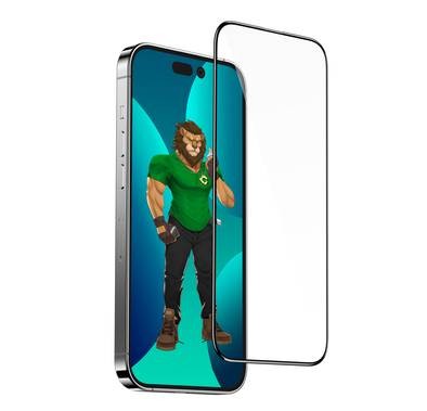 واقي الشاشة الزجاجي Green Lion 3D PET HD لأجهزة iPhone 14 Pro - شفاف