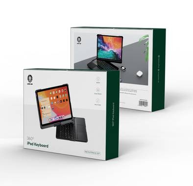 Green Lion 360 ° iPad Keyboard 500mAh - iPad Air 10.9 "و Pro 11" - أسود