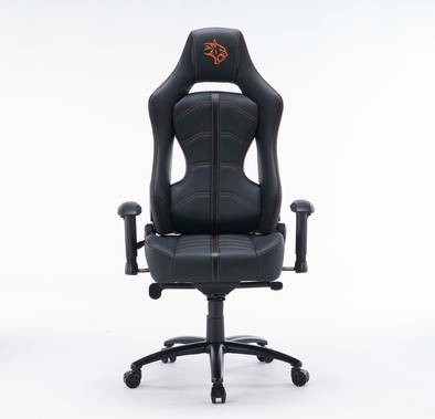كرسي Porodo Gaming Predator Pro ومسند ظهر مصبوب ومقعد مع مسند ذراع ثنائي الأبعاد - أسود/برتقالي - برتقالة سوداء